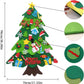 Montessori Felt Christmas Tree for Toddlers,Montessori Felt Christmas Tree with 32 Ornaments & Lights