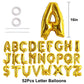 TONIFUL 52 Pcs Gold Letter Balloons 16 Inch Mylar Alphabet for Custom Phrase Birthday Party Decor