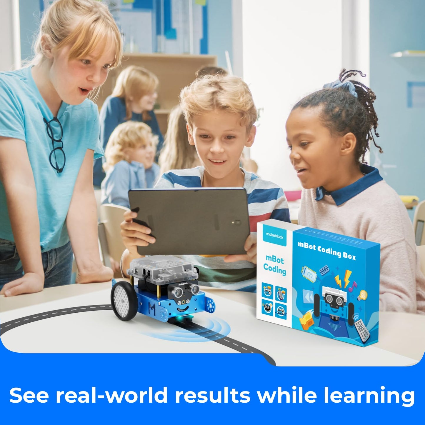 Makeblock Mbot Robot Kit With Scratch Coding Box, Stem Projects For Kids Learn To Code With Scratch Arduino, Programmable Robot