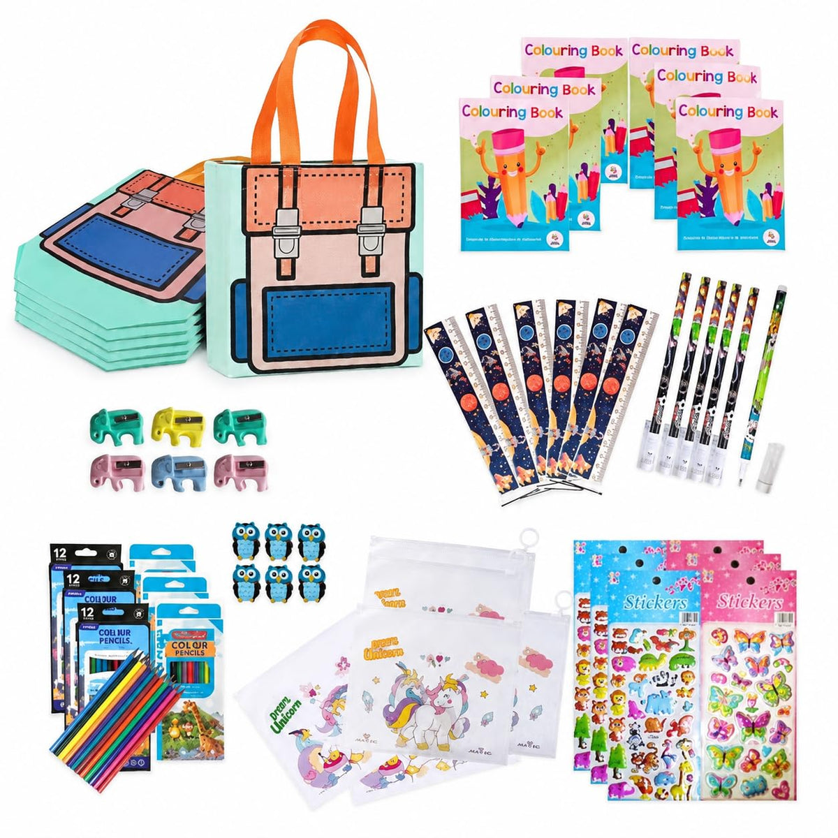 Birthday Popper Scholar Combo Packs as Birthday Return Gifts | Set of 6 | Fun & Engaging Party Gift Set for Kids Boys Girls Stud