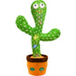 Hunfur Talking Cactus Toy That Talks Back,Volume Adjustment Dancing Mimicking Cactus Baby Toy,Singing Record Repeat What You Say, Sunny Silly Light Up Tummy Time Funny Gift For Toddler Boys Girls Toys