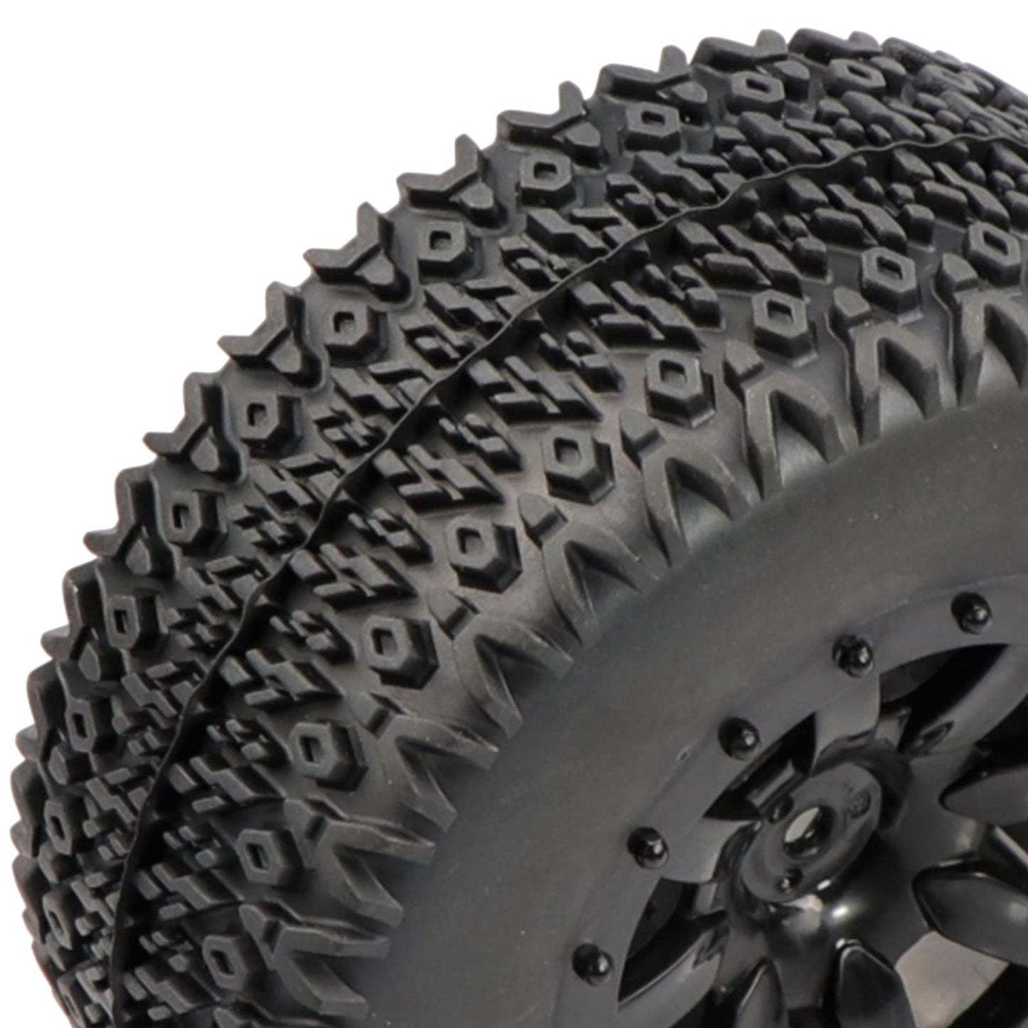 Acekeeps 1/10 Rc Short Course Truck Wheels And Tires Combo (Pre-Glued, Hex 12Mm) For 1/10 Traxxas Slash 2Wd/4Wd Losi Tenacity Re