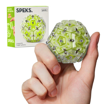 Speks Geode Magnetic Fidget Toy | Sensory Desk Toy for mature-themeds & Teens 14+ | Stress Relief Gift | Sphere  Peridot