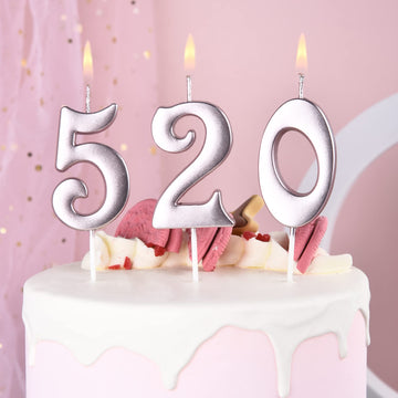 PHD CAKE 10-Count 0-9 Rose Gold Number Birthday Candles, Number One Birthday, Rose Gold Number Candles, Party Celebration, Baby