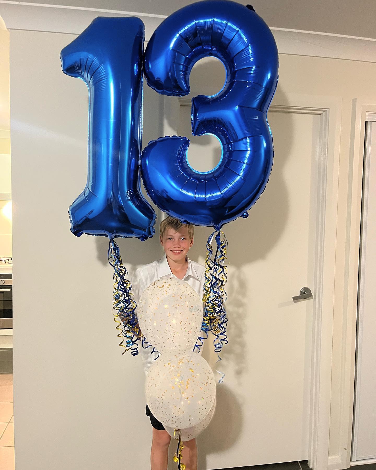 Navy Blue Number 13 Balloon 40 Inch, 13 Number Balloon, 13Th Navy Blue Birthday Decorations, 13 Year Old Girls Boys Blue Party S