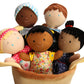 Snuggle Stuffs Basket Of Buddies Plush Diversity Multicultural Ethnic Dolls | Diversity Toys For Toddlers | Soft Multicultural Dolls For Preschool Classroom, Daycare Or At Home | Set Of 5-8'