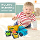 Aigitoy 4 in 1 Toddlers Truck Toys for 1 2 3 4 Year Old, Truck Toy Set Includes Dump Truck, Garbage Truck, Mixer Cement, No BPA,