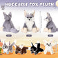 HyDren Fennec Fox Stuffed Animal Set - 5 Pcs Plush Toys, Gray, Sitting, PP Cotton, Perfect for Gifts and Decor