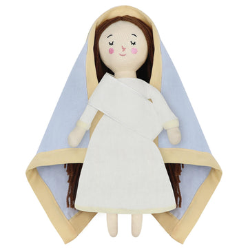 Free-Space Blessed Virgin Mary Doll And Baby Jesus Plush Religious Figure Playset For Boy Girl Christening Gift(Virgin Mary)