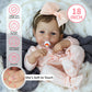 Scom Realistic Reborn Baby Dolls - 18 Inch Lifelike Newborn Baby Dolls Adorable Girl, Real Life Baby Doll With Accessories, Soft