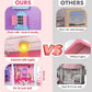 Bettina Large Plastic Dollhouse, 4 Ft Tall Dreaming Doll House With 15+ Furnitures & Accessories, 3-Story Playhouse Dolls House