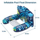Inflatable Pool Floats Adult With Canopy, Xl Pool Chair Lounge Float Raft Heavy Duty With Sun Shade Cover, Cup Holders, Water Po
