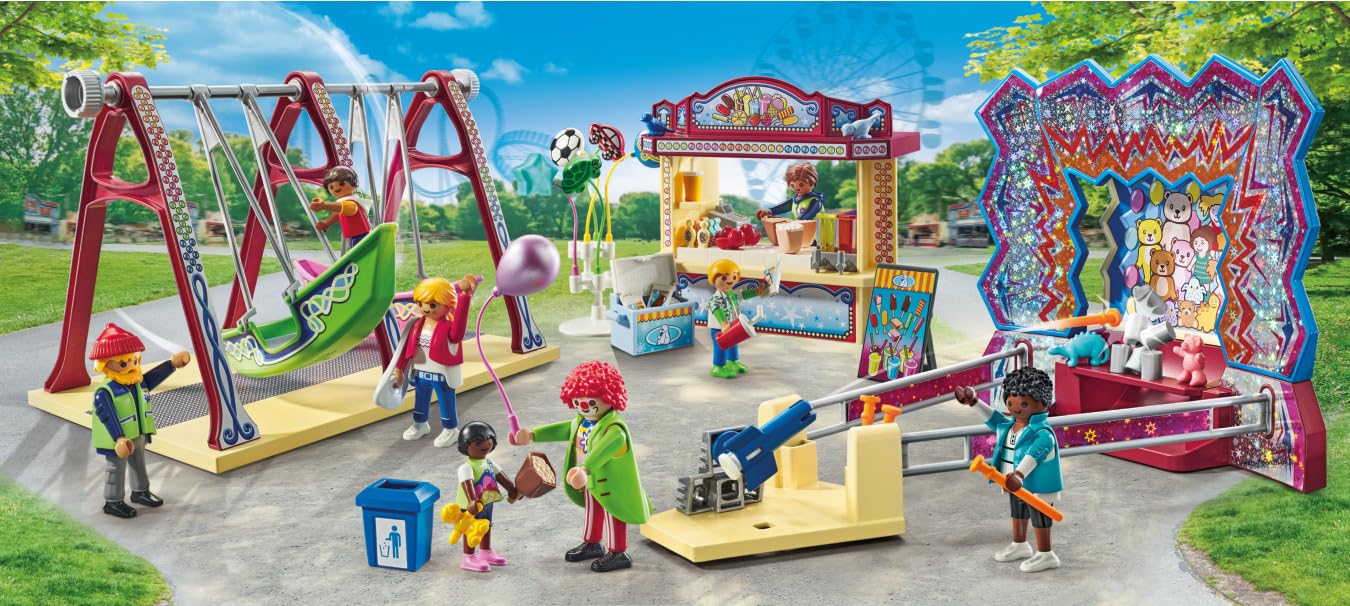 Playmobil Fun Fair Playset - Multicolor, 29 cm x 47 cm, Model 71452, Plastic