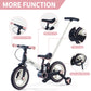 Jmmd Toddler Bike With Push Handle For Kids 18-60 Months, 6 In 1 Push Bike With Training Wheels & Pedals, Balance Bike For Boys And Girls With Brakes & Kickstand, Pink