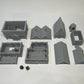 Paintable Tabletop Miniature Little Town Building Terrains Compatible with RPG War Games - 18mm Scale Dioramas Building Set Scen