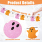 2pcs Halloween Hanging Ghost Banners, Glitter Ghost Cardstock Halloween Party Decorations for Indoor Outdoor Haunted Houses Wall