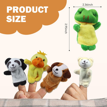 5 Pcs Finger Puppets For Kids Toddlers Ages 1-3 3-5 4-8, Mini Plush Animals Baby Finger Puppet Toys, Puppet Show Theater Props,
