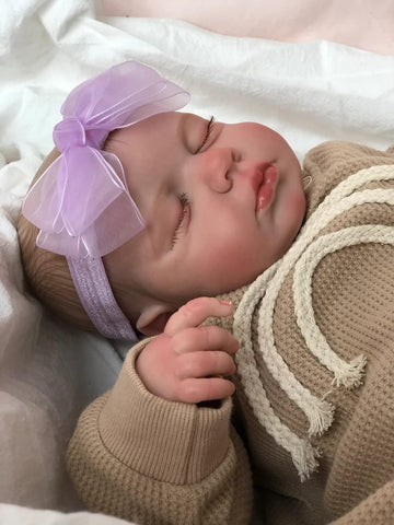 Pinky Reborn Reborn Baby Dolls 20 Inch Realistic Sleeping Doll Silicone Reborn Toddler Doll Weighted Handmade Doll Set