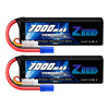 Zeee 3S Lipo Battery 7000mAh 11.1V 100C RC Batteries EC5 Connector Soft Case with Metal Plates for RC Car Truck Tank Racing Mode