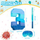Sratte Number 1 2 3 4 5 6 7 8 9 Piata with Stick Blindfold Confetti, Gradient Blue Piata for Kids Boys Girls Birthday Party Anni