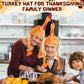 Jamntower 2 Pcs Thanksgiving Plush Turkey Hat Funny Cap Thanksgiving Party Cosplay Costume Accessory for Women Men Halloween(Bro