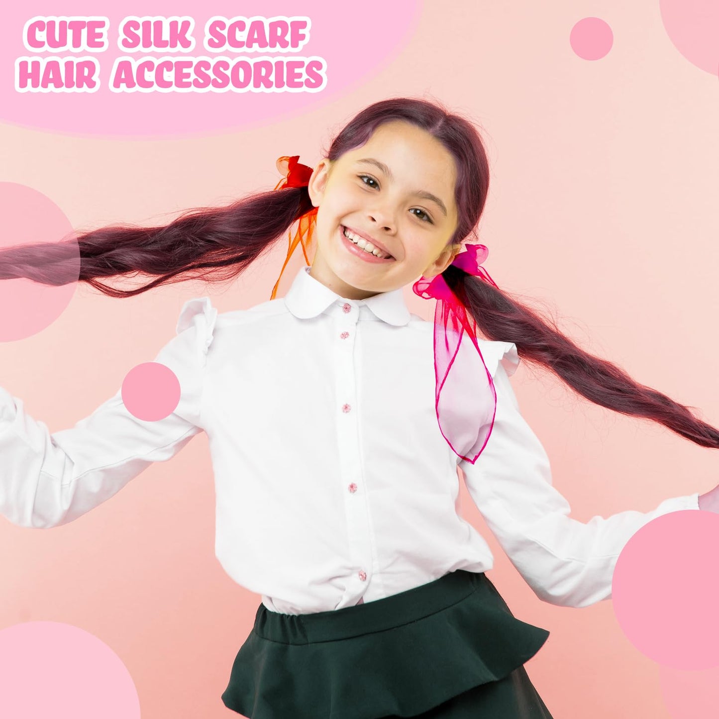 Toulite 100 Pcs Square Dance Scarves Bulk Juggling Play Silks Scarves 24 X 24 Inches Music Movement Dancing Performance Props Ac