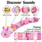 Turkids Infant Baby Musical Stuffed Animal Activity Soft Toys With Multi-Sensory Crinkle, Rattle And Textures For 0-3-6-12 Month