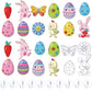Lewtemi 36 Pcs Easter Window Art Craft Kit Holiday Suncatchers Craft Kits DIY Easter Crafts Make Your Own Suncatcher Paint Sun C