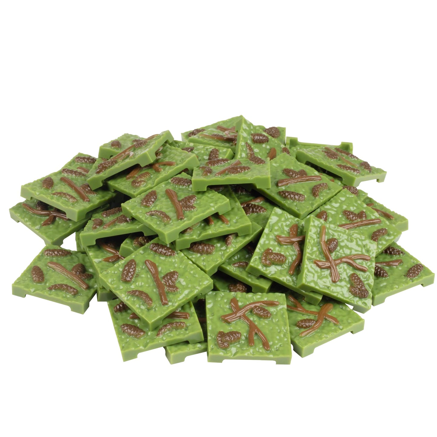 Monster Adventure Terrain 50Pc Grass Pinecone Tile Pack - Hand-Painted 1' X1' Tile Set- Creates Amazing Tabletop Terrain In Minutes- Customize Your D&D & Pathfinder Dungeons