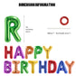 Canrevel Happy Birthday Banner 13Pcs 16 Inch Mylar Foil Letters Balloons Birthday Party Decorations For Kids And Adults - 3D Rai