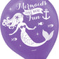 Amscan Mermaid Wishes Printed Latex Balloons, Multi Color, 12