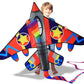 Honbo 58' Fighter Plane Kites For Kids Easy To Fly, Kite For Adults, With Kite Reel And 200Ft String, Beginner Kite For Beach Trip
