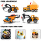 Joyfia Toys for Boys, 11 in 1 Engineering Die-cast Construction Car Toddler Toys, Excavator Dumper Bulldozer, Kids Transport Car