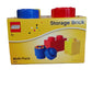 Room Copenhagen, Lego Storage Brick Multipack - Includes 3 Stackable Bricks - 3-Piece, Classic Colors (40140601)