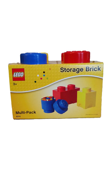 Room Copenhagen, Lego Storage Brick Multipack - Includes 3 Stackable Bricks - 3-Piece, Classic Colors (40140601)