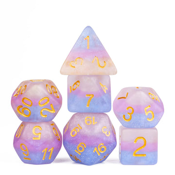 HDdais 7PCS 3 Colors DND Dice Polyhedral Dice Set Glitter D&D Dice for Dungeons and Dragons Role Playing MTG and Other Tabletop 