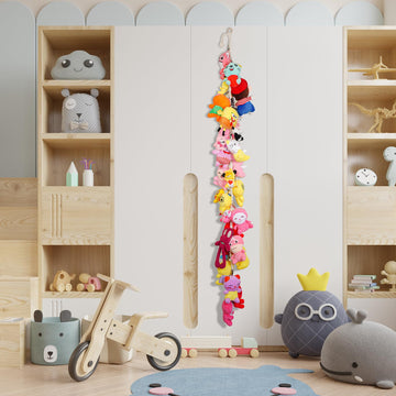 Stuffed Animal Storage Chain - 80 Inch Toys Holder For Plush Animal Hanging Or Corner Stuffed Animal Storage Suitable Hanging Pl
