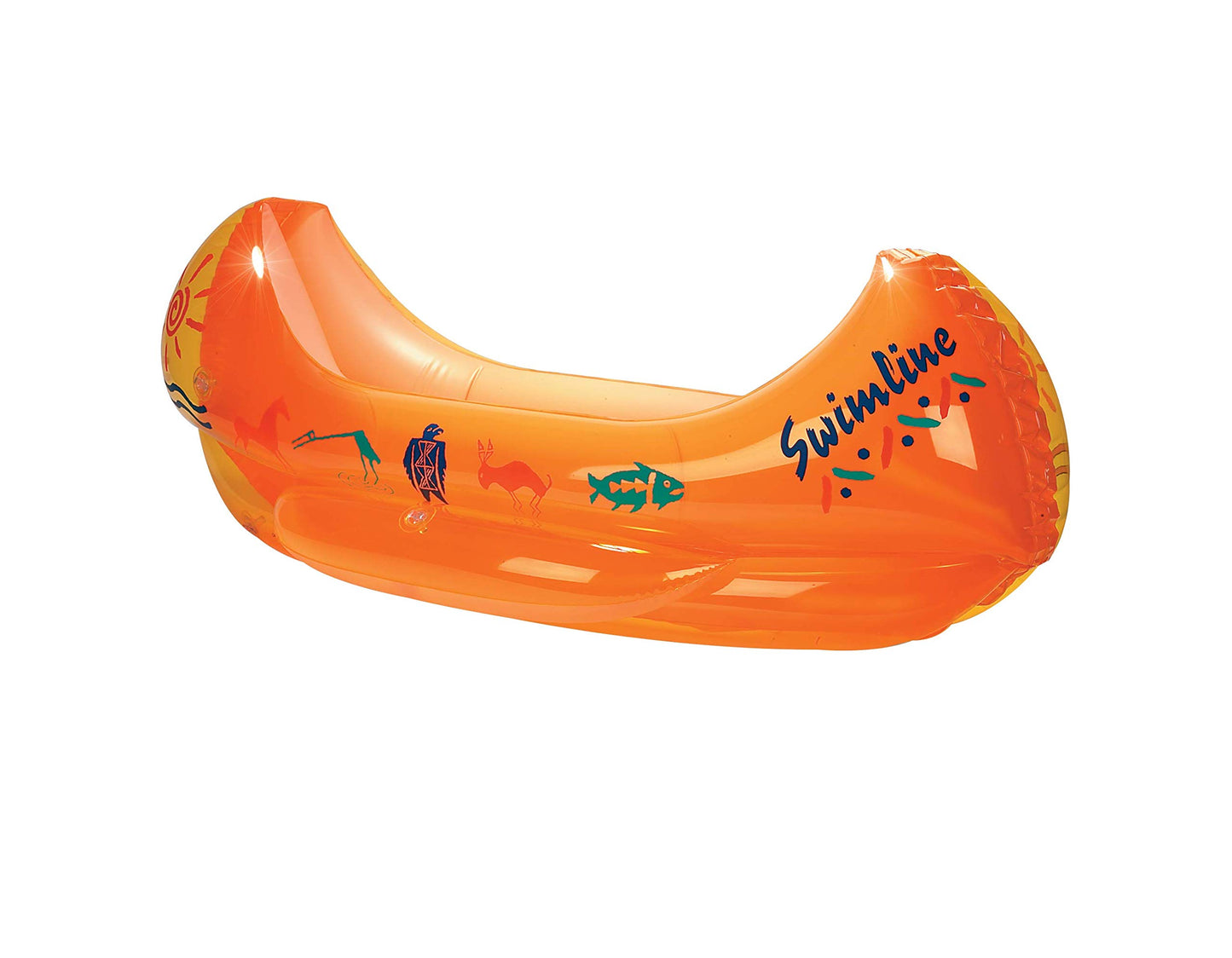 Swimline Inflatable Canoe Pool Float, 44"x22"x15", Orange, Model 9031, Durable Plastic Material