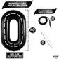 Katchon, Giant Race Car 0 Balloon Number - 40 Inch | Black Racetrack 0 Number For Race Car Theme Party Decorations, Road Party Decorations | Toddler Construction Party Supplies | Number 0 Balloon