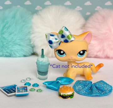 Pet Shop Accessories Lps 10 Pc Lot Bow Skirt Clothes Cat Not Included