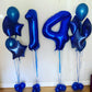 40 Inch Navy Blue 14 Number Balloons Giant Jumbo Huge 14 Or 41 Foil Mylar Helium Number Digital Balloons Dark Blue Birthday Myla