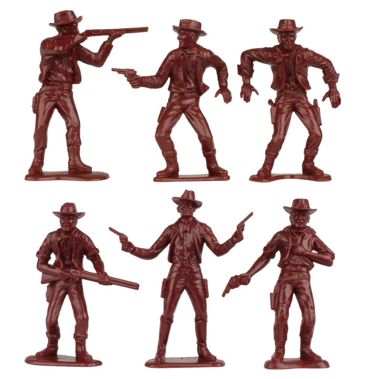 TimMee Cowboys and Indians Plastic Figures - 40pc Playset - Made in USA