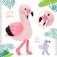 Tezituor Flamingo Stuffed Animal with 4 Babies 17.7  Pink Mommy Flamingo Plush with 4 Babies Soft Bird Toy for Kids Birthday Gift Nursery Decor