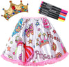 Richness Color Your Own Dress Princess Dress Up Skirt With Fabric Markers & Self-Adhesive Jewels Diy Party Crafts For Girls Age