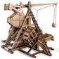 YAQUMW The MINI Counterweight Trebuchet with Wheel Europe Medieval Siege Chariot Catapult  DIY 3D Wooden Puzzles Mechanical Model Kits STEM Projects Tabletop Toy