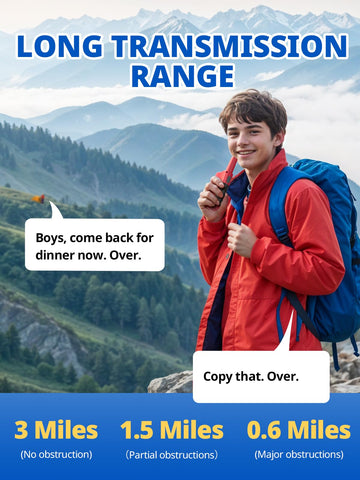 Walkie Talkies For Kids Rechargeable, 48 Hours Working Time 2 Way Radio Long Range, Outdoor Camping Games Toy Birthday Xmas Gift For Boys Age 8-12 3-5, 2 Pack