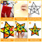 QOUBAI 32 Sets Christmas Stars Suncatchers Craft Back to School DIY Stained Glass Window Patriotic 4th of July Paper Craft Home
