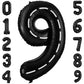 Race Car Number 9 Balloons,40 Inch Racing Car 9 Birthday Balloons Two Fast Balloon Race Track Black 9 Balloon Number For Cars Theme Birthday Party