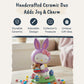 Blue Sky Clayworks Hello Kitty Easter Purple Bunny Figurine, Ceramic, 5 L x 4.5 W x 8 H, Spring Egg Hunt Cheer