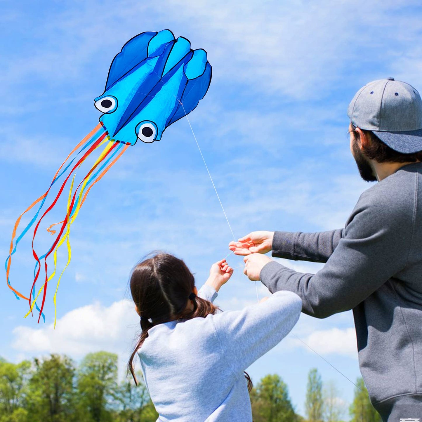 Mint'S Colorful Life Octopus Kite (Red Spotty&Green&Blue)
